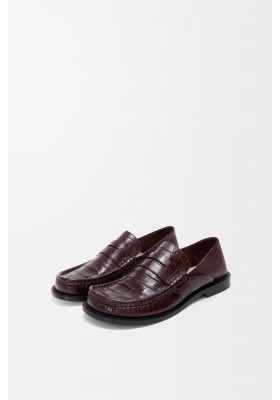 LOEWE Campo Loafer In Calfskin Burgundy