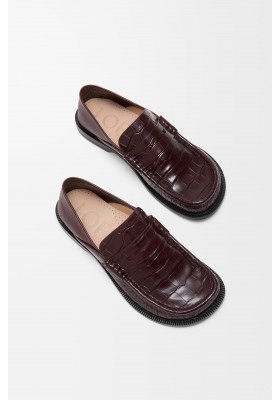 LOEWE Campo Loafer In Calfskin Burgundy