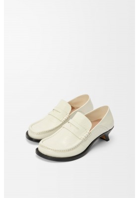 LOEWE Campo Loafer In Calfskin White