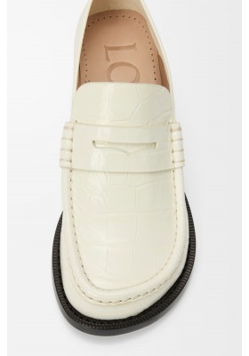 LOEWE Campo Loafer In Calfskin White