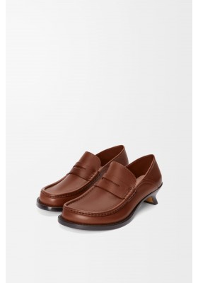 LOEWE Campo Loafer In Soft Calfskin Rust