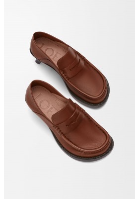 LOEWE Campo Loafer In Soft Calfskin Rust