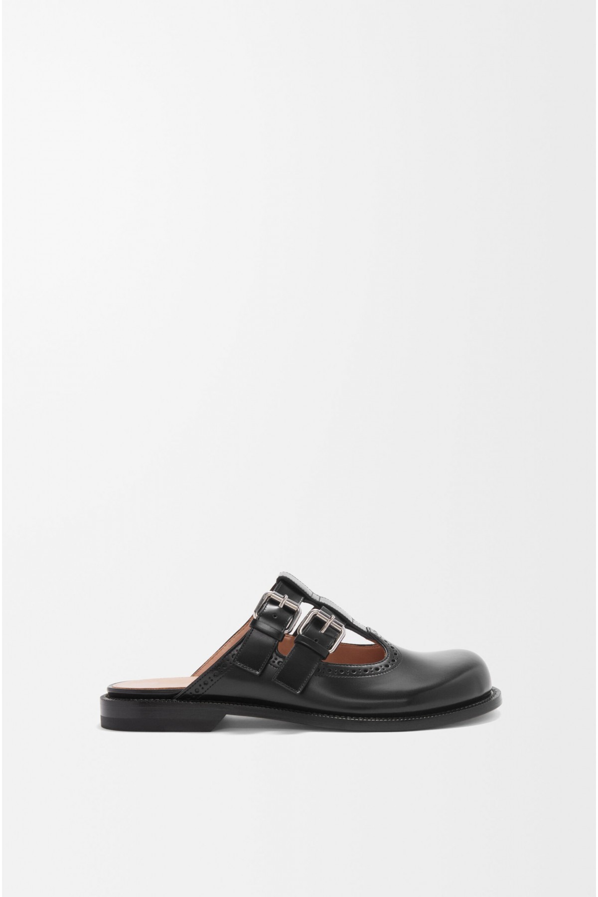 LOEWE Campo Mary Jane Mule In Calfskin Black