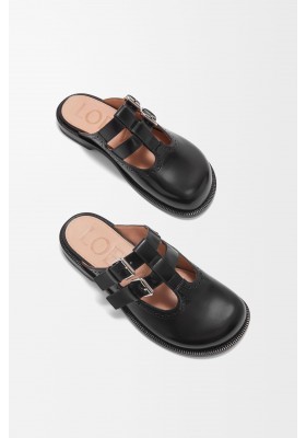LOEWE Campo Mary Jane Mule In Calfskin Black