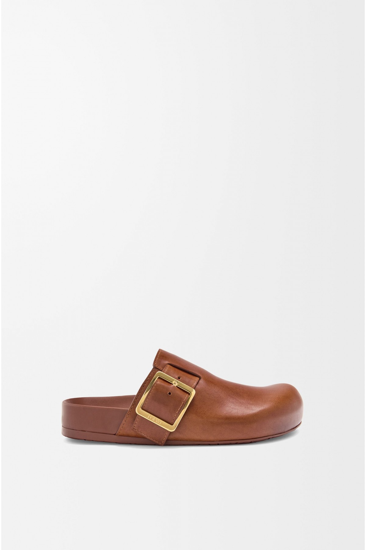 LOEWE Ease Buckle Mule In Vegetable-tanned Calfskin Rust