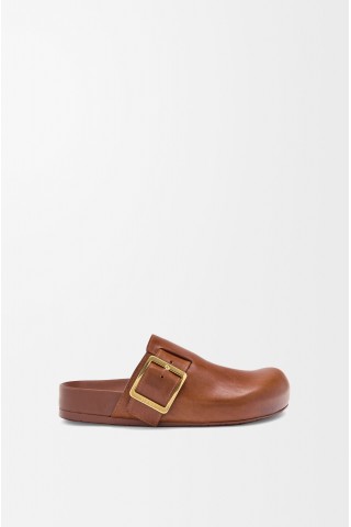 LOEWE Ease Buckle Mule In Vegetable-tanned Calfskin Rust