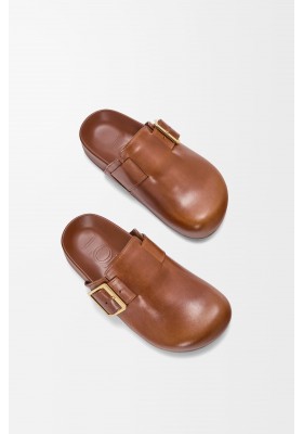 LOEWE Ease Buckle Mule In Vegetable-tanned Calfskin Rust