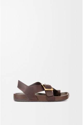 LOEWE Ease Buckle Sandal In Vegetal Calfskin Horse