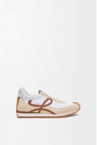 LOEWE Flow Runner 2.0 In Nylon And Suede Chocolate Almost Optic
