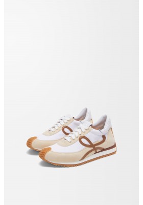 LOEWE Flow Runner 2.0 In Nylon And Suede Chocolate Almost Optic