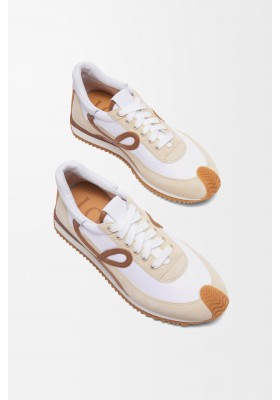 LOEWE Flow Runner 2.0 In Nylon And Suede Chocolate Almost Optic