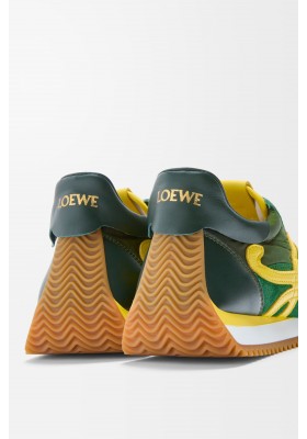 LOEWE Flow Runner 2.0 In Nylon And Suede Gradient Green Yellow
