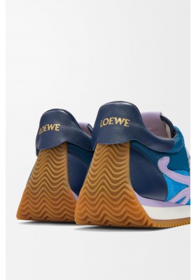 LOEWE Flow Runner 2.0 In Nylon And Suede Gradient Blue Lilac