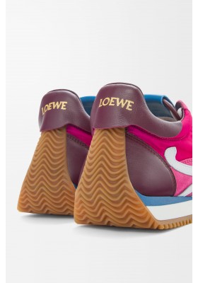 LOEWE Flow Runner 2.0 In Nylon And Suede Gradient Pink White