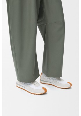 LOEWE Flow Runner In Nylon And Suede White