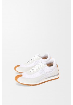 LOEWE Flow Runner In Nylon And Suede White