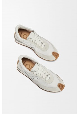 LOEWE Flow Runner In Nylon And Suede White