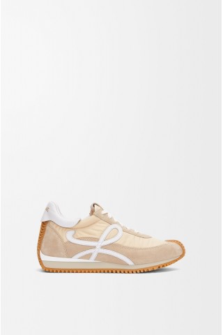 LOEWE Flow Runner In Nylon And Suede Light Powder