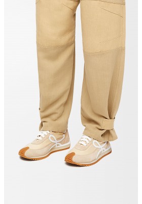 LOEWE Flow Runner In Nylon And Suede Light Powder