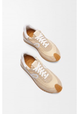 LOEWE Flow Runner In Nylon And Suede Light Powder