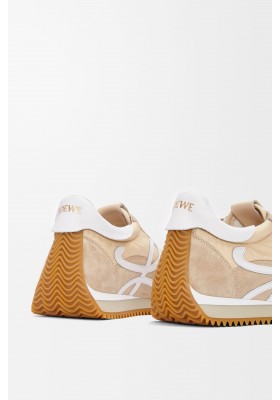LOEWE Flow Runner In Nylon And Suede Light Powder