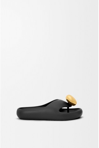 LOEWE Foam Pebble Sandal Black Gold