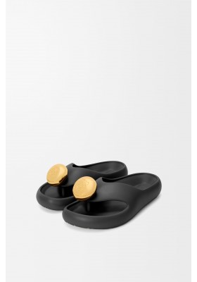 LOEWE Foam Pebble Sandal Black Gold