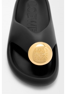 LOEWE Foam Pebble Sandal Black Gold