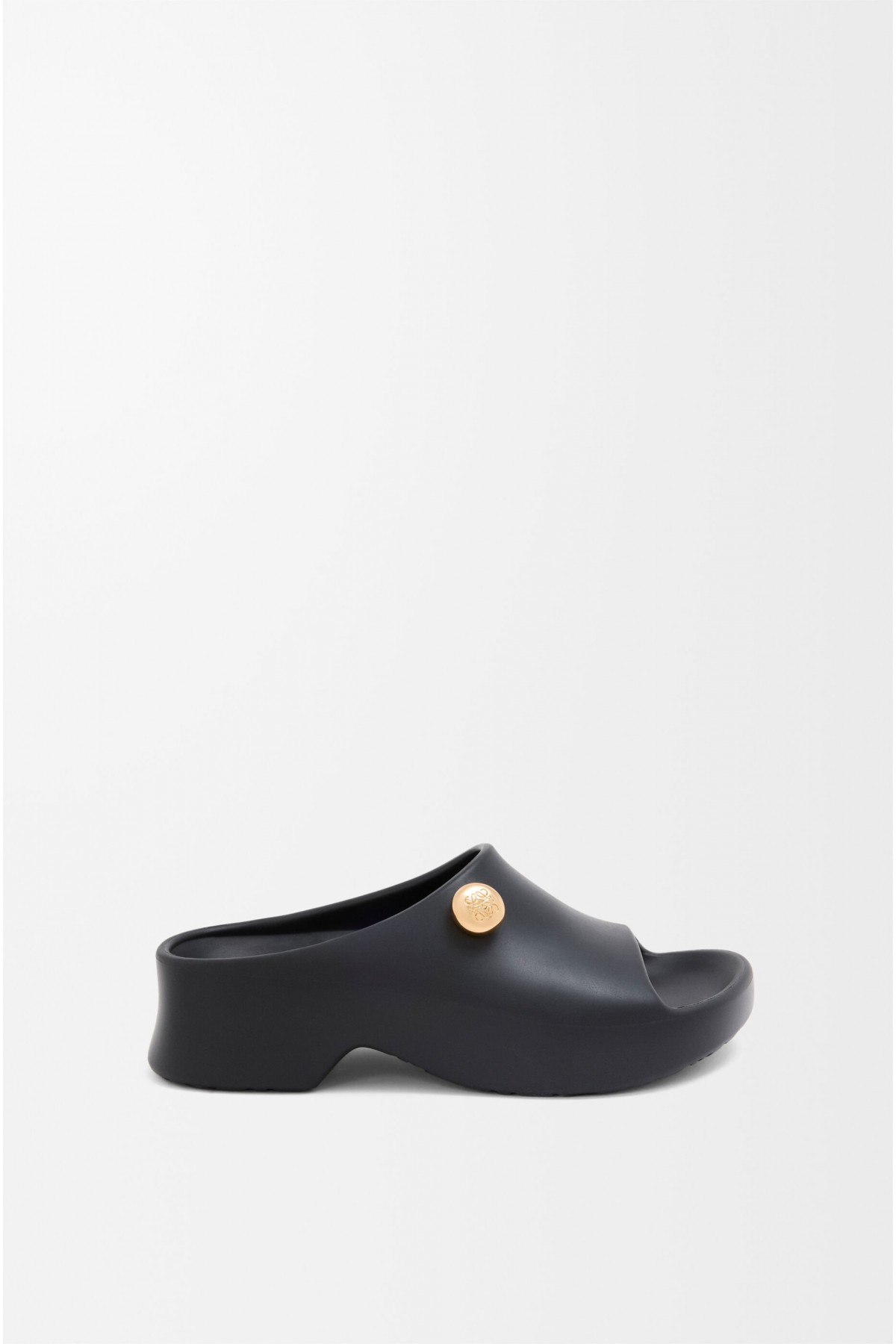 LOEWE Foam Pebble Slide Black Gold