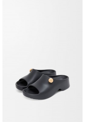 LOEWE Foam Pebble Slide Black Gold