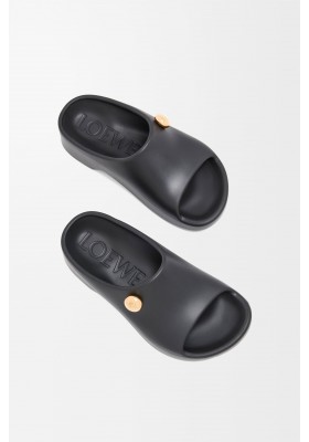 LOEWE Foam Pebble Slide Black Gold
