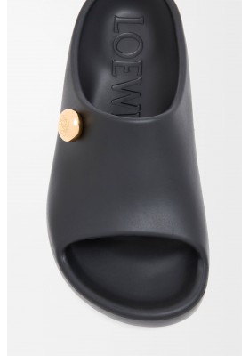 LOEWE Foam Pebble Slide Black Gold