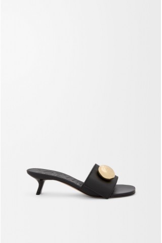 LOEWE Pebble Slide In Soft Calfskin Black