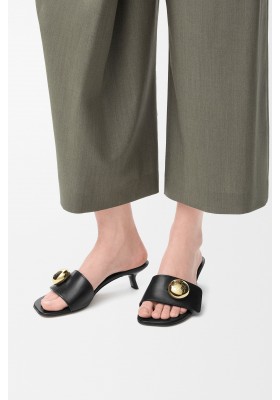 LOEWE Pebble Slide In Soft Calfskin Black