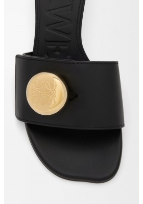 LOEWE Pebble Slide In Soft Calfskin Black