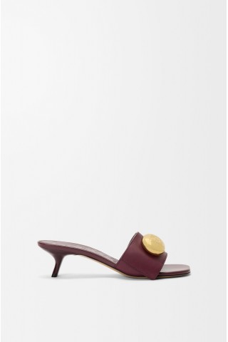 LOEWE Pebble Slide In Soft Calfskin Burgundy