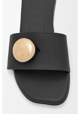 LOEWE Pebble Slide In Soft Calfskin Black