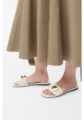 LOEWE Pebble Slide In Soft Calfskin Sea Salt