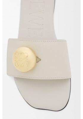 LOEWE Pebble Slide In Soft Calfskin Sea Salt