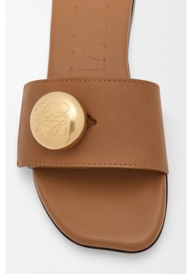 LOEWE Pebble Slide In Soft Calfskin Oak