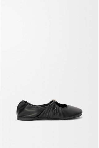 LOEWE Pebble Soft Ballerina In Nappa Lambskin Black