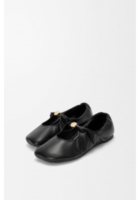 LOEWE Pebble Soft Ballerina In Nappa Lambskin Black
