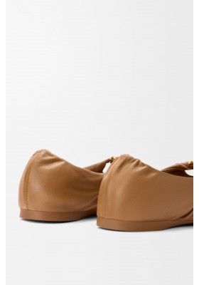 LOEWE Pebble Soft Ballerina In Nappa Lambskin Oak