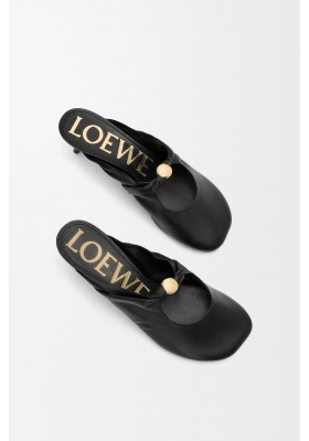 LOEWE Pebble Soft Mule In Nappa Lambskin Black