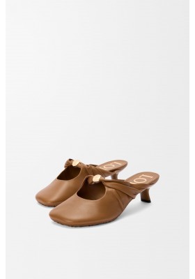 LOEWE Pebble Soft Mule In Nappa Lambskin Oak