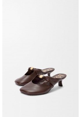 LOEWE Pebble Soft Mule In Nappa Lambskin Brownie