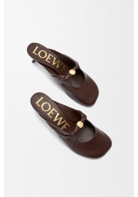 LOEWE Pebble Soft Mule In Nappa Lambskin Brownie