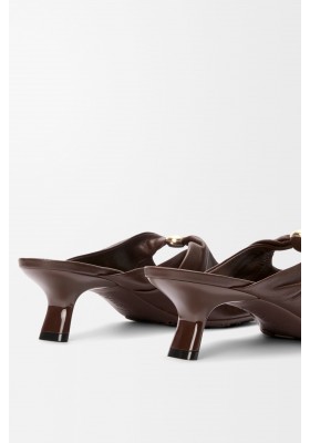 LOEWE Pebble Soft Mule In Nappa Lambskin Brownie