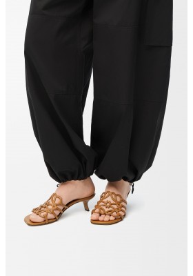 LOEWE Petal Anagram Slide In Soft Calfskin Camel