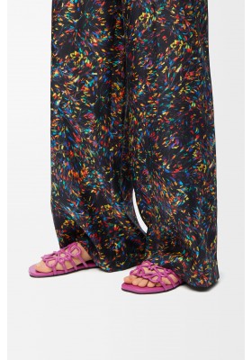 LOEWE Petal Anagram Slide In Soft Calfskin Fuchsia